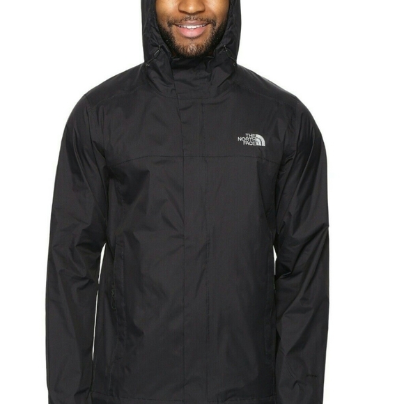 Men's The North Face Venture 2 Rain Jacket Black - Picture 2 of 3